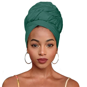 Long Soft Head Scarfs Stretch Head Wraps Solid Color Turban Headbands For Black Women